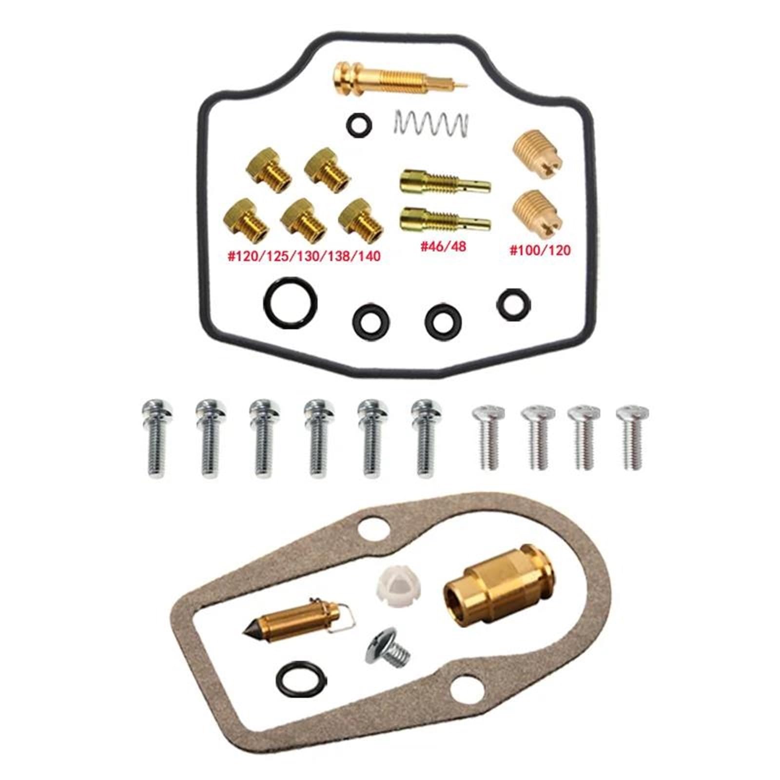Kit Reparación Carburador Motocicleta Válvula Corte Aire Y Piezas Flotador Para YAMAHA XT 600 XT600 2KF 2WJ 3PW 1987-1989(Style 1)