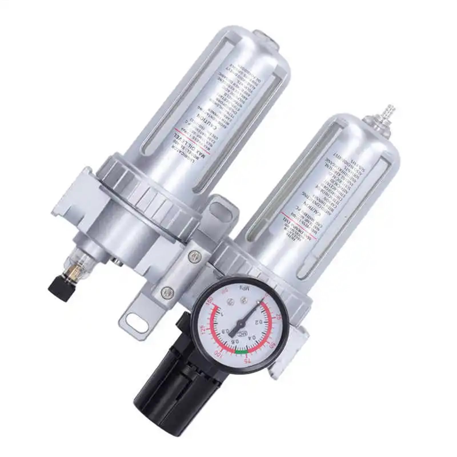Manometro, separatore Acqua/Olio G1/2in Filtro di aspirazione con manometro per sistemi Pneumatici