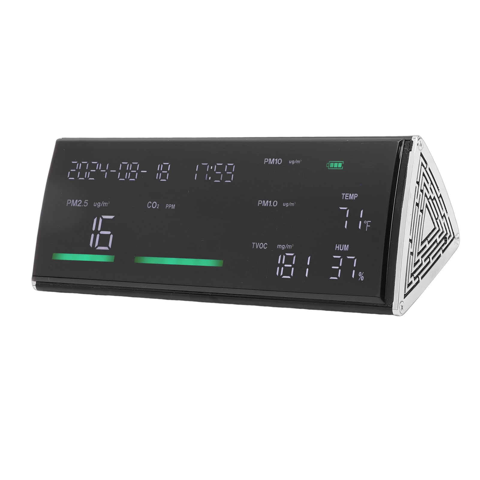 Monitor de Calidad del Aire Interior Detector portátil de CO2 PM2.5 TVOC probador de Aire de Humedad y Temperatura para Oficina en casa