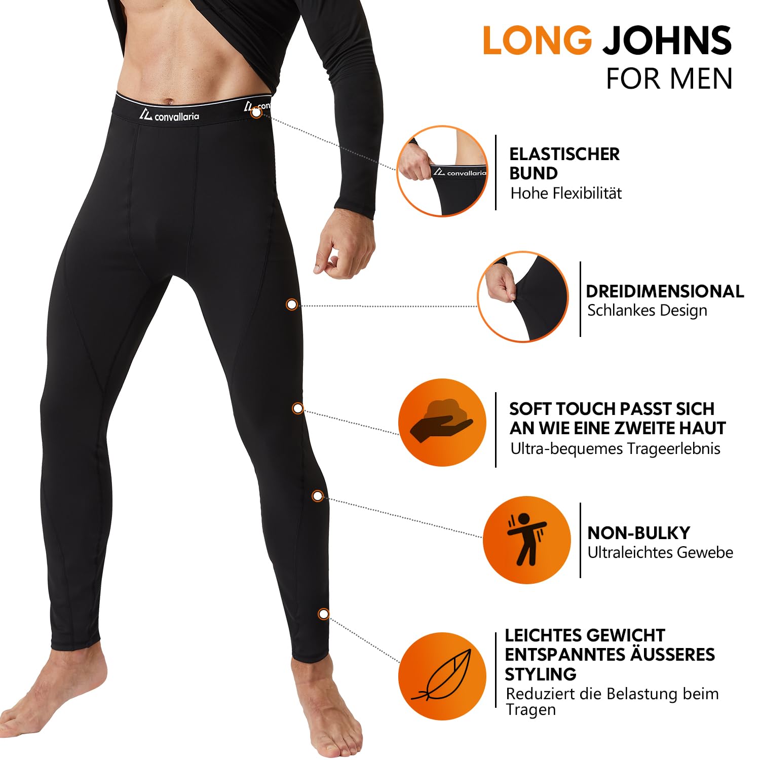 CL convallaria Ropa Termica Hombre Frio Conjunto Termico Hombre Ropa Interior Térmica Hombre Medias Termicas Hombre Invierno