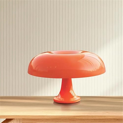 Miniatura 5 de Lámpara retro de hongo naranja para dormitorio, mesita de noche, lámpara de mesa moderna de mediados de siglo, decoración estética, lámpara de noche