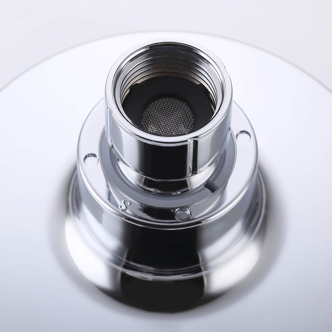 KES Regendusche Duschkopf Solardusche Brausekopf Duschbrause Dusche Ersatz Kopfbrause Regenduschkopf Rund Einbauduschkopf Schwenkbar Anti-Kalk-Düsen Poliert Chrom, J335S4-CH