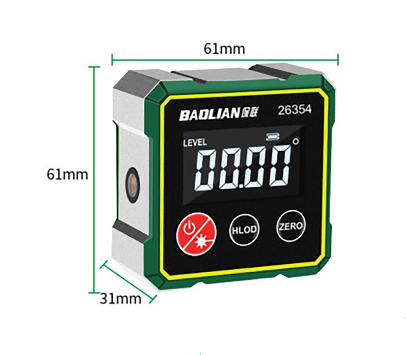 Buscador de ángulo Digital magnético con láser electrónico, Herramienta de búsqueda de ángulo aneedbaby,Nivel Digital con Pantalla LCD,Nivel de láser magnético Fuerte Recargable