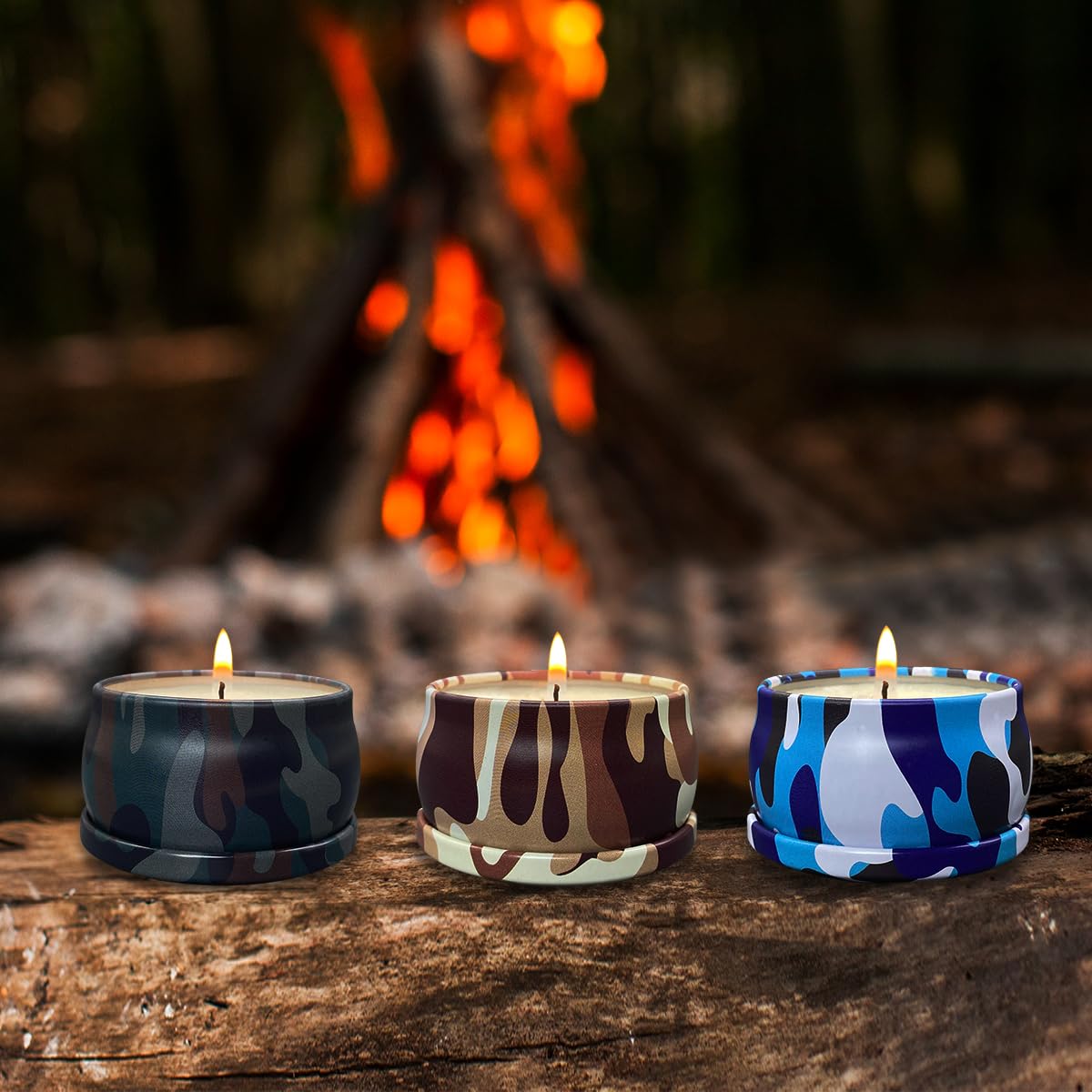3 Packs x 2.5 oz Citronella Candles Outdoor Set?Indoor Scented Soy Wax Candles Portable Travel Tin Gift Set for Home Garden Patio Balcony Decorative
