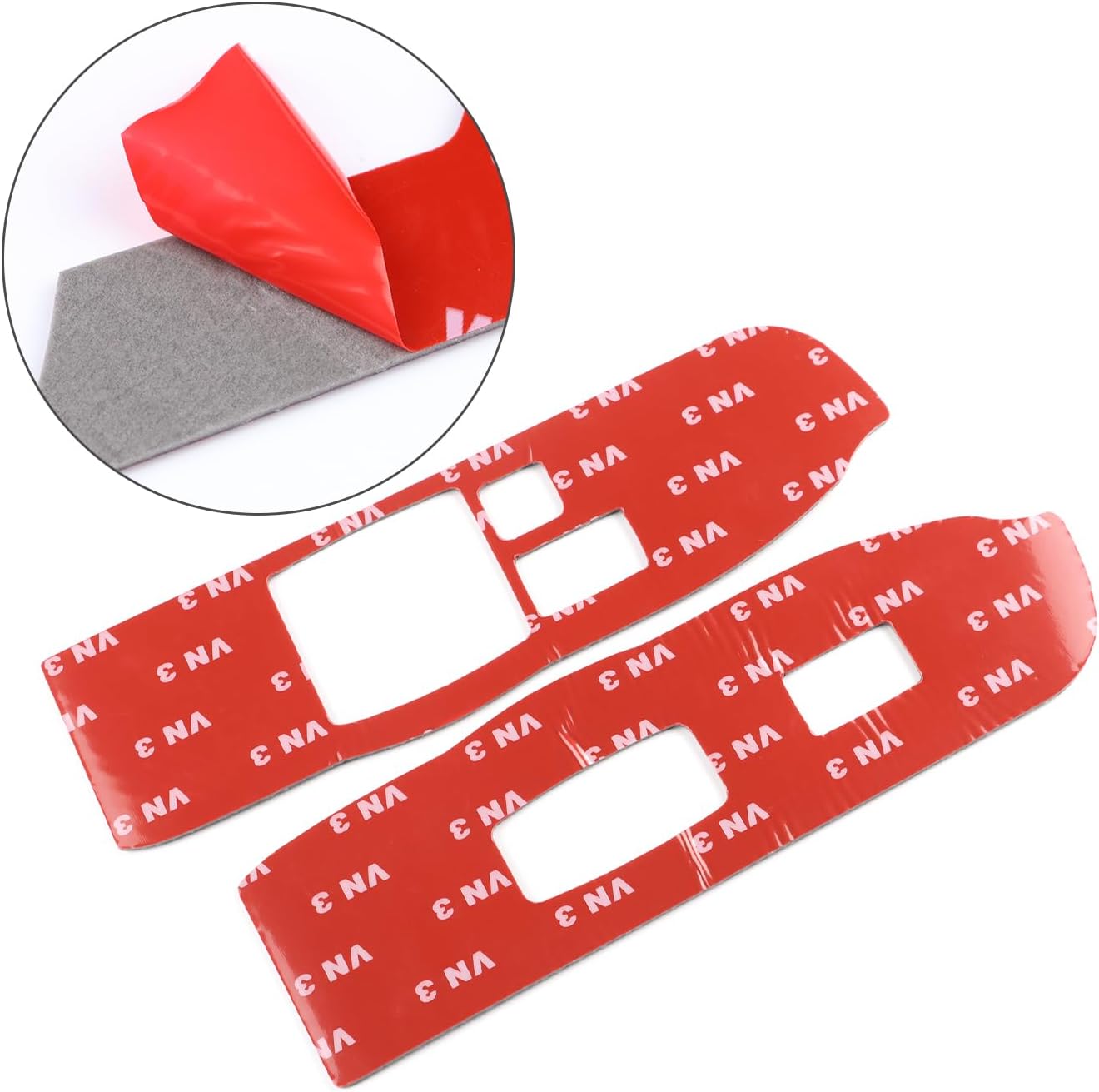 AIRSPEED Red Carbon Fiber Window Switch Panel Trim Covers for 2005-2010 Scion tC, Premium Interior Door Control Accent Overlay Set, Automotive-Grade Adhesive Backing, Driver & Passenger Side (2-Piece)