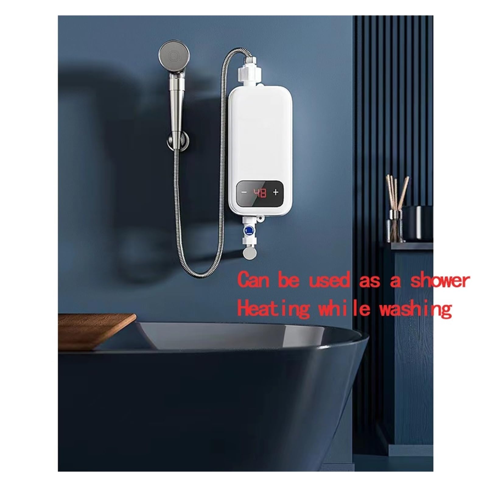 Bezzbiornikowy Natychmiastowy Podgrzewacz Wody Grzejniki Elektryczne Do Domowej Kuchni Do Łazienki Prysznic Gorący Podgrzewacz szybko się nagrzewa(Without shower two)