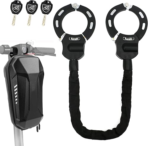 Cerradura de scooter E, Negro (Black+Bag Type 2), Control de la mano
