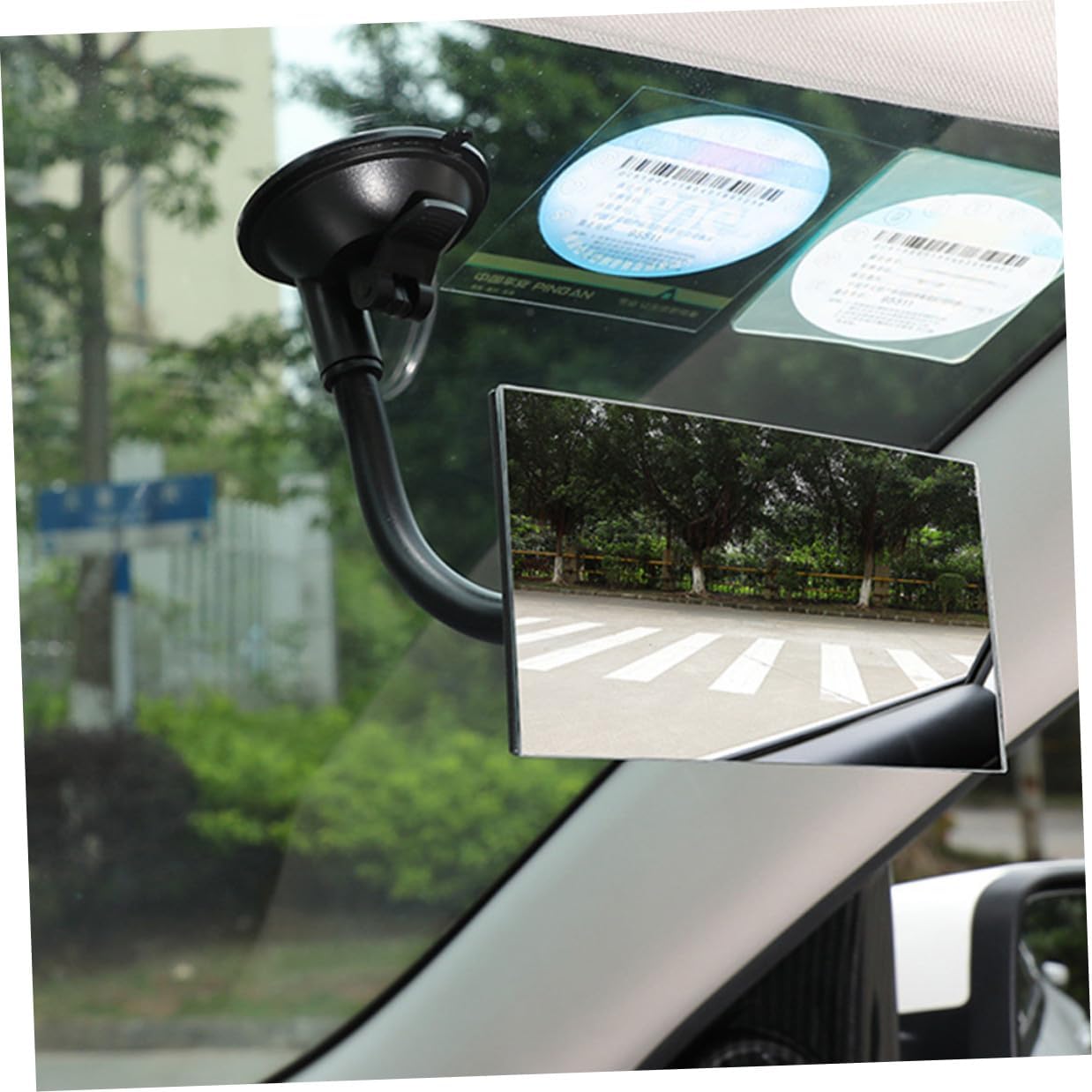 GARVALON 2pcs Car Rearview Mirror for Car Rear View Universal Suction Cup Rear View Mirror Replacement Safety Accessory