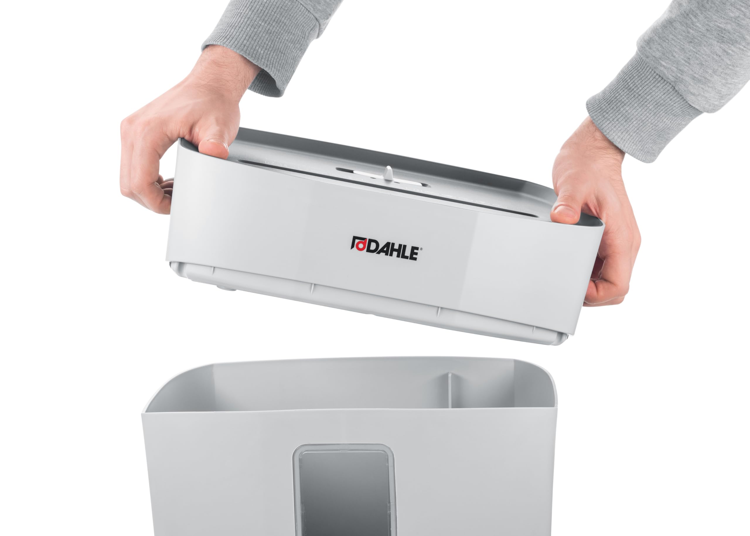 Dahle PaperSAFE PS 140 distruggidocumenti (10 fogli, livello di sicurezza P4, taglio a particelle, privo di olio e manutenzione, 12 litri), grigio