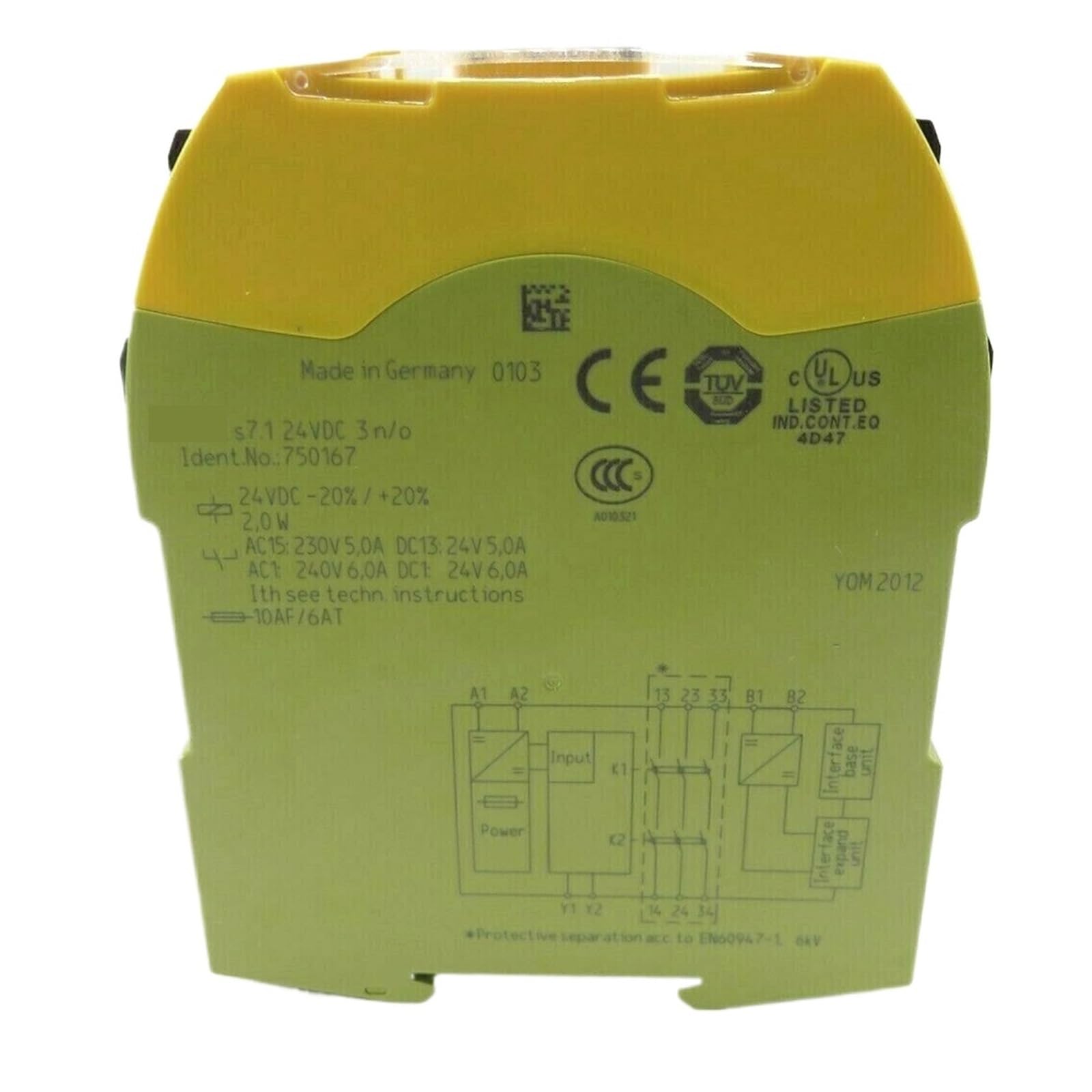 DSQUOBLLM S7.1 750167 24VDC 3 n/o Relay Control Module