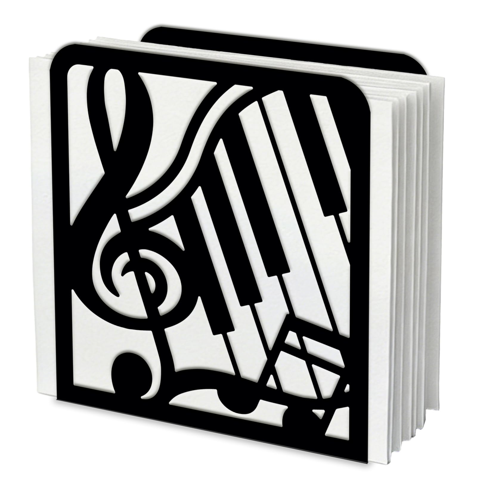 SUPERDANT Portatovaglioli in Metallo A Forma di Note Musicali Porta Tovaglioli da Tavola Musicali Porta Fazzoletti Dispenser di Tovaglioli Pratico Fazzoletti Accessori per la Casa 13.5x12.5x5cm