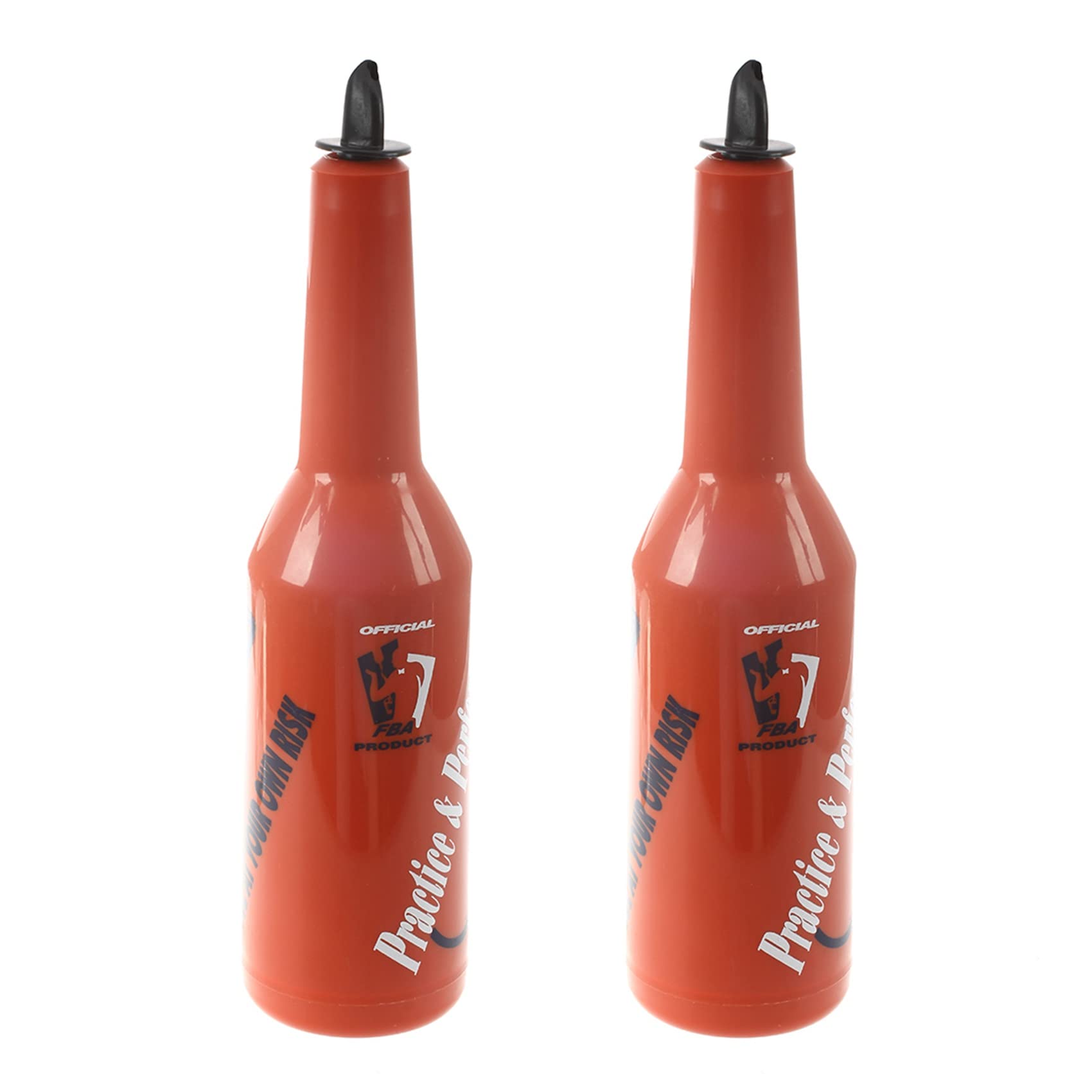 Hndhbfgrt 2X Flair Bartender Bartending Practice Bar Pub Bottle Wine Cocktail Shaker - Red