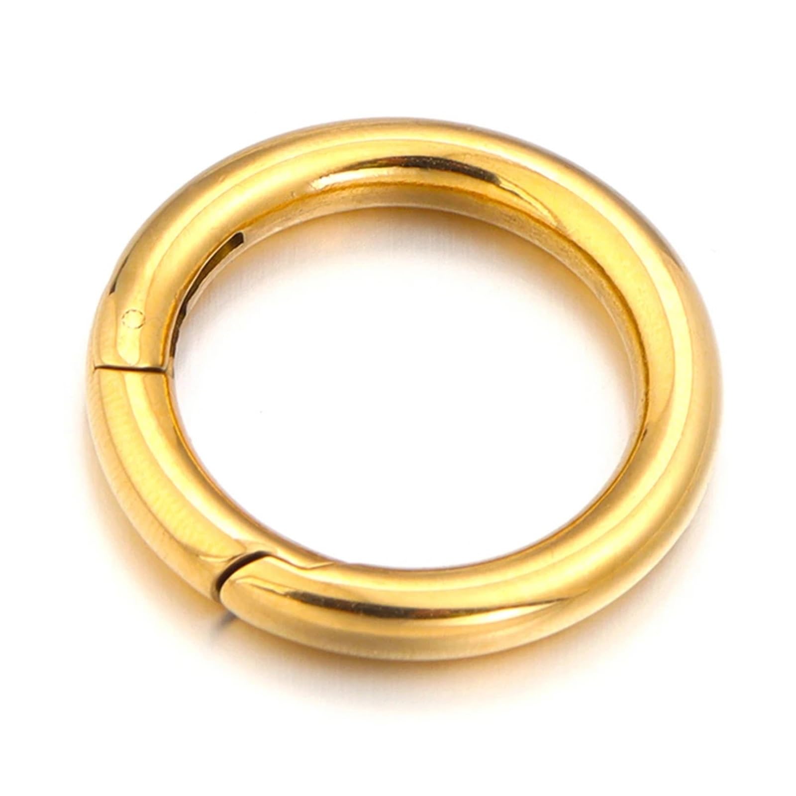 20PCS Stainless Steel O Ring Spring Clasps DIY Jewelry Making Round Carabiner Keychain Bag Clips Snap Hook Buckle for Keyrings,Wallets(Gold,28mm)