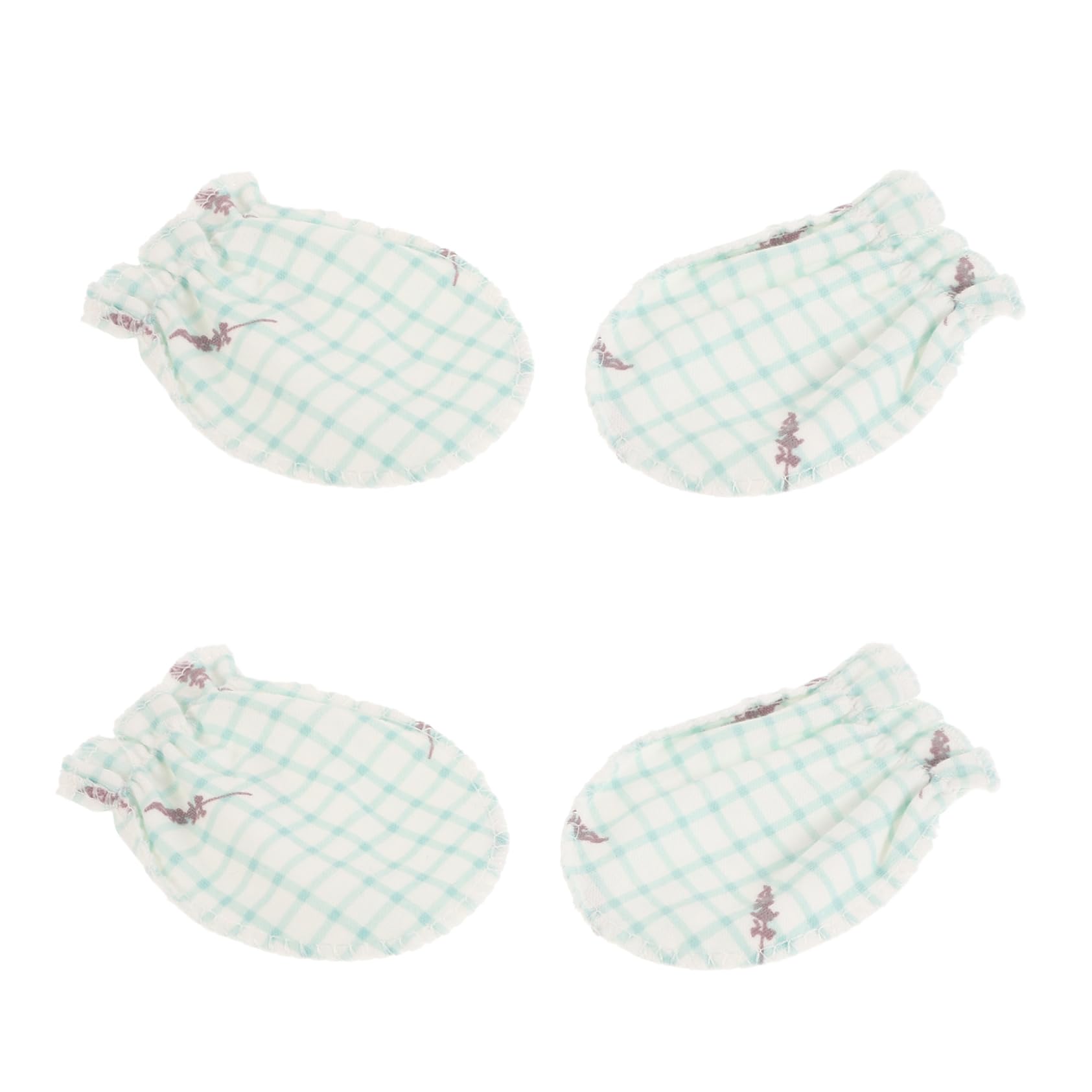 Ipetboom Newborn Baby Gloves 4 Pack No Scratch Soft Breathable Cotton Mittens for Newborns Infants Girls Boys Teething Friendly