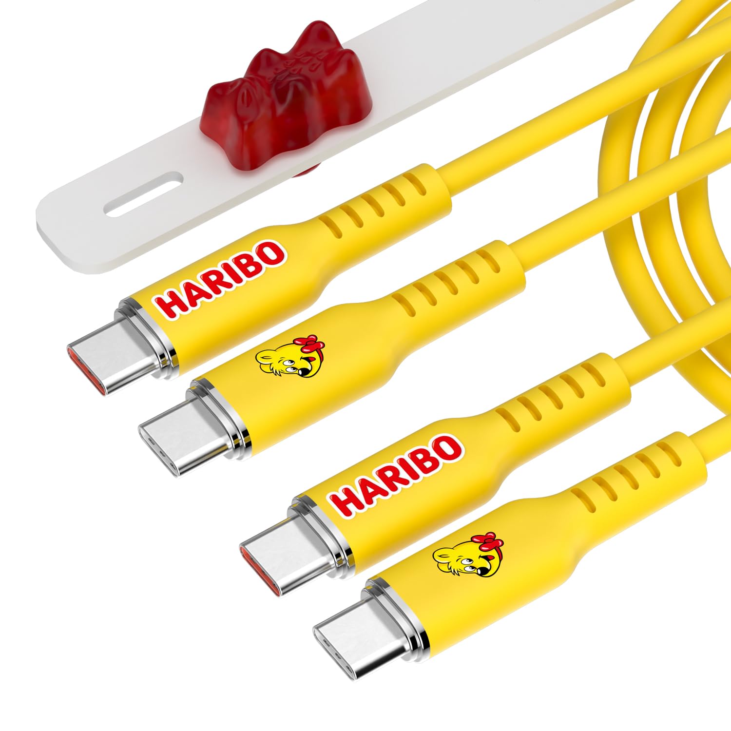 DCHK Haribo USB C to USB C Cable (2 Pack, 4.9ft), 60W PD Fast Charging, Soft Silicone, USB 2.0 Gummy Bear Style Charging Cords for iPhone 15/16,