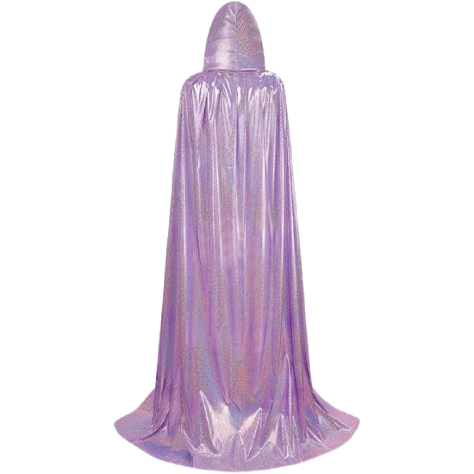 HAPNBCELE Adults Glittering Cape Glitter Hooded Cloak - Image 2