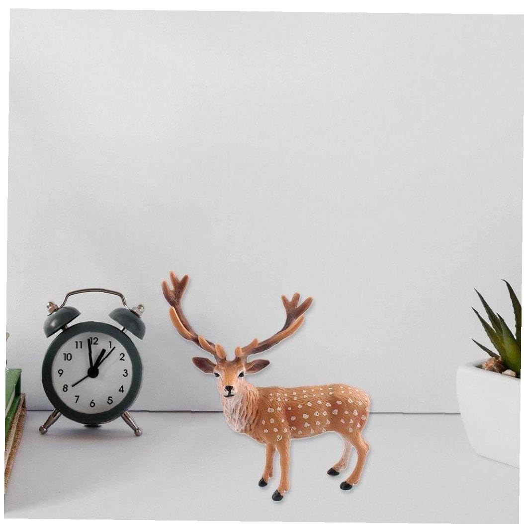 Amazon.co.jp: Toivexa エゾシカ 置物 森林 動物モデル フィギュア