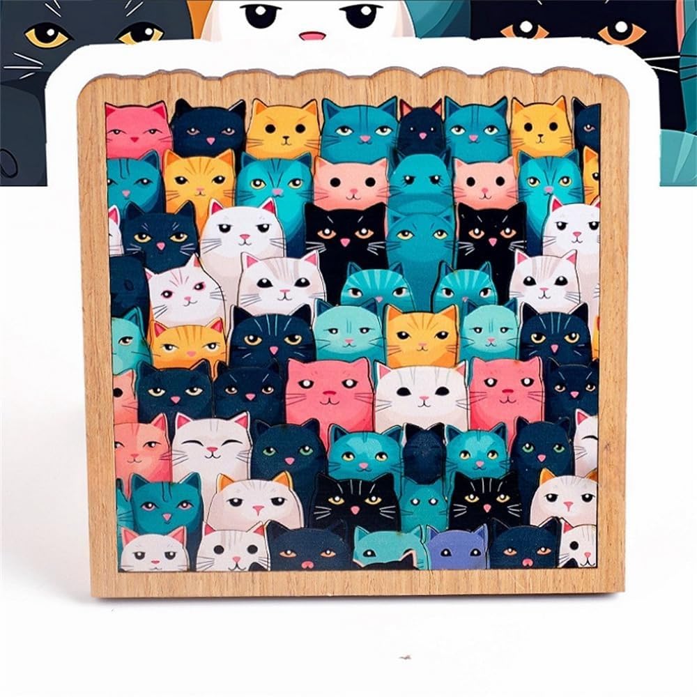 cat Puzzle，Pet Puzzle，Wooden Puzzle ，62 Cats ...