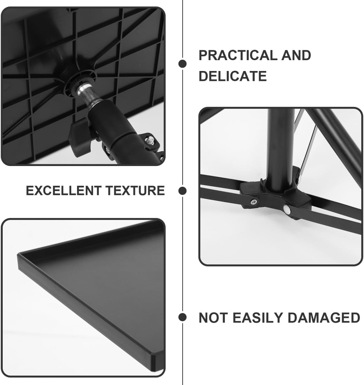 UKCOCO Adjustable Projector Stand Tripod with Anti-Slip Tray Height 15.94-44.88In Stable Laptop and Projector Floor & Table Mount for Home Office Stage