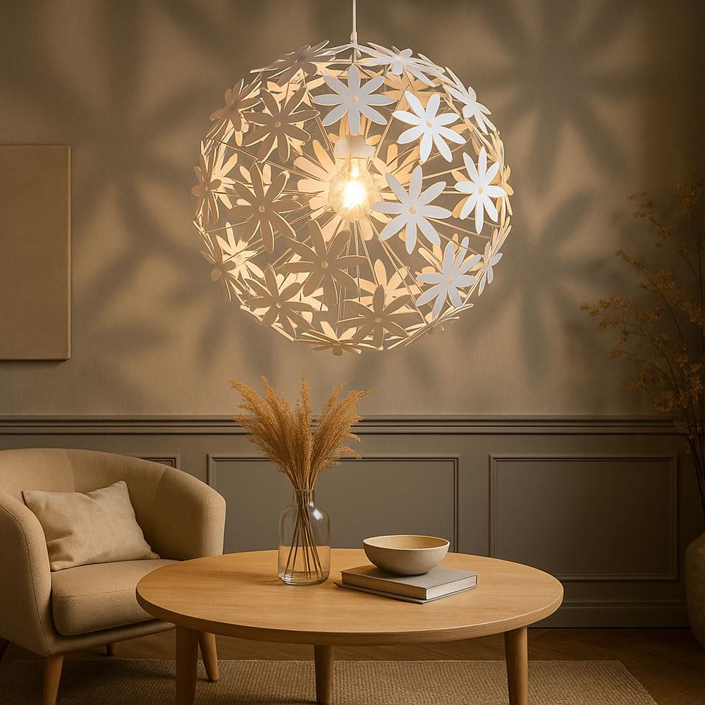 Pendel Leuchte Beleuchtung Hänge Lampe Blüten Strahler im Set inklusive LED Filament Leuchtmittel