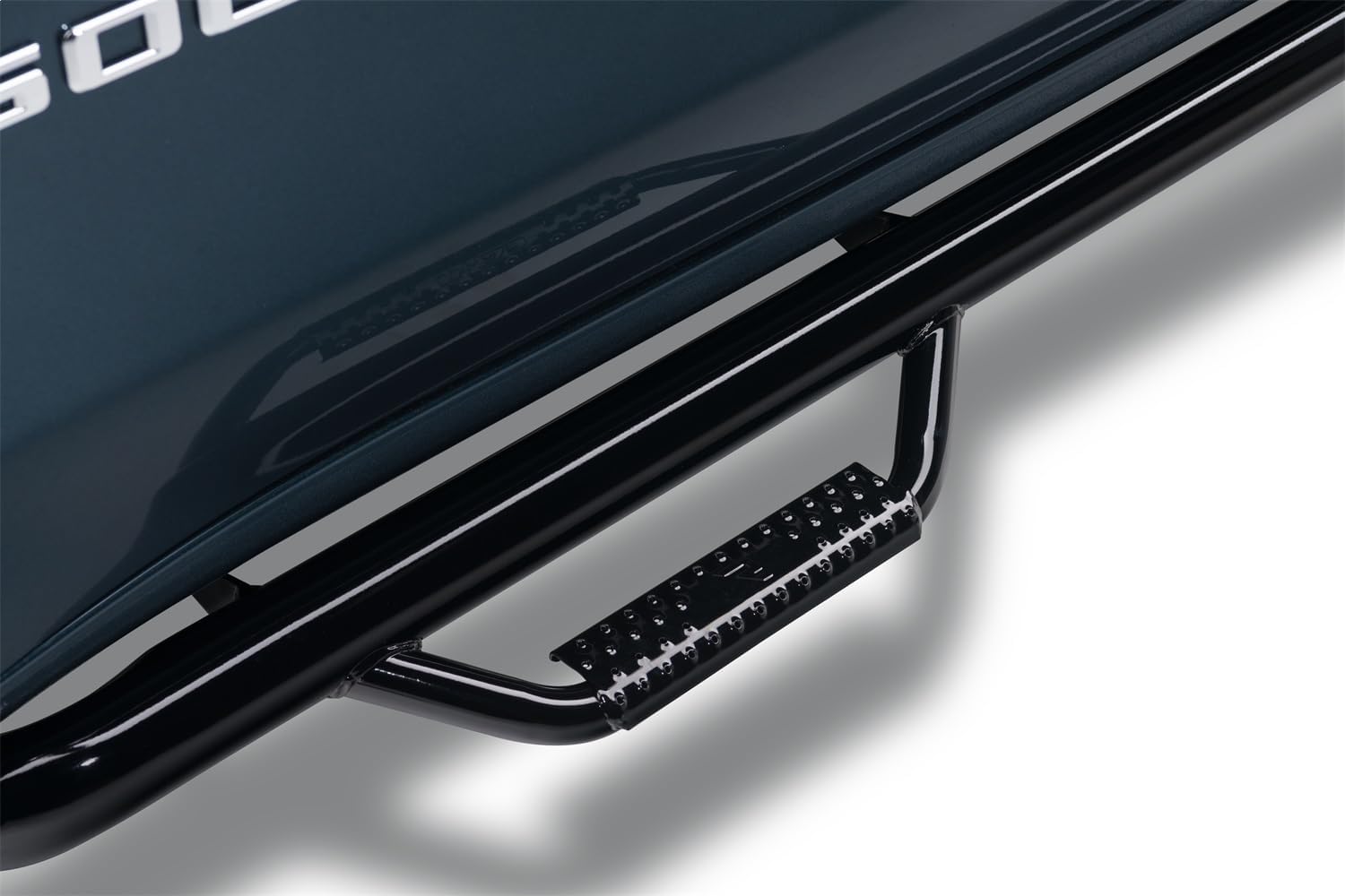 RealTruck Nerf Steps for Silverado/Sierra | Wheel-to-Wheel w/ Bed Access, Heavy Duty Steel, Gloss Back | C19105CC-6 | Fits 2020 - 2025 Chevrolet / GMC 2500 / 3500 Crew Cab