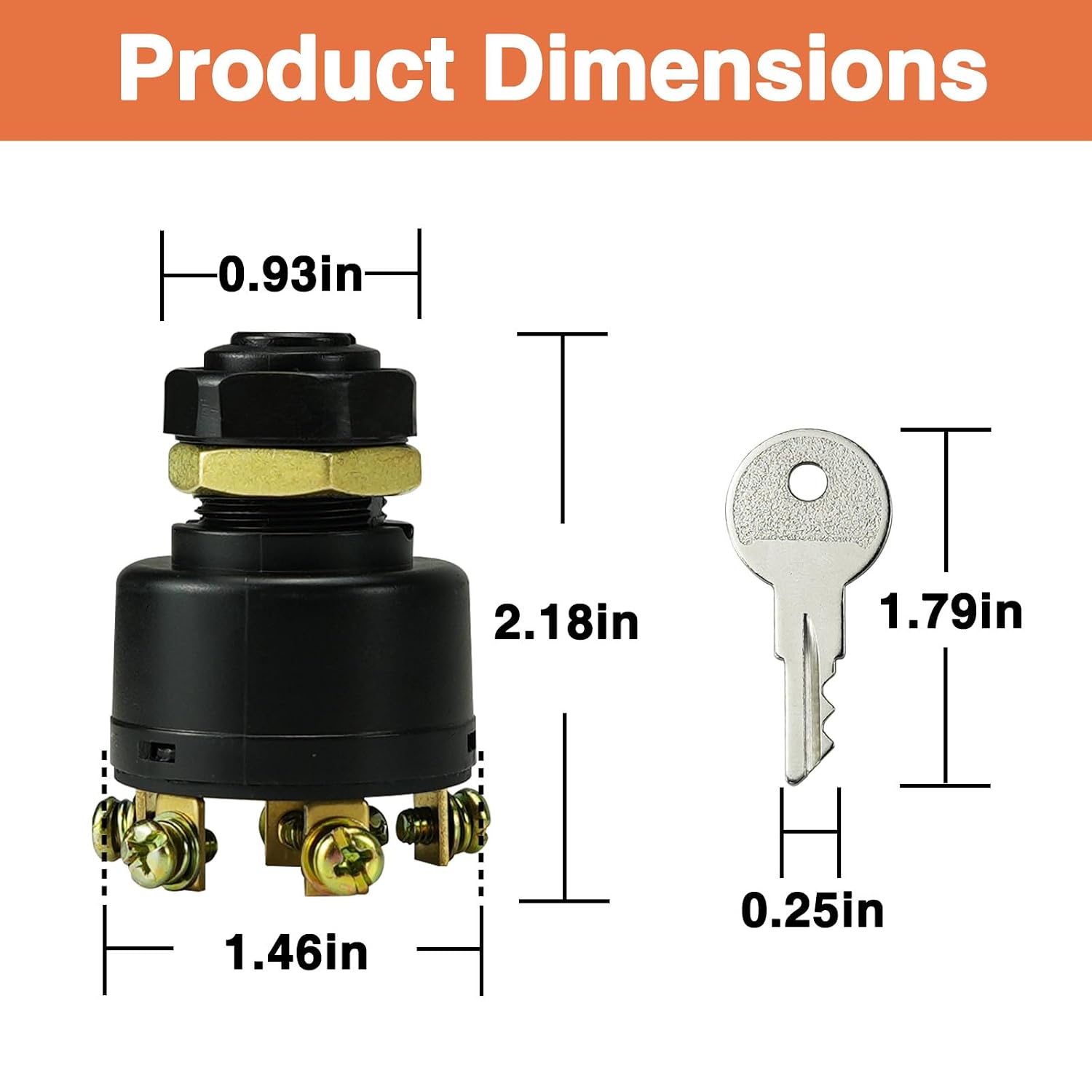 MP41000 Push to Choke Marine Magneto Ignition Switch with Keys for S-ierra | 6 Terminal 3 Position OFF-ON-START Boat Ignition Switch Replace MP52000 87-88107 87-17393 420381-1