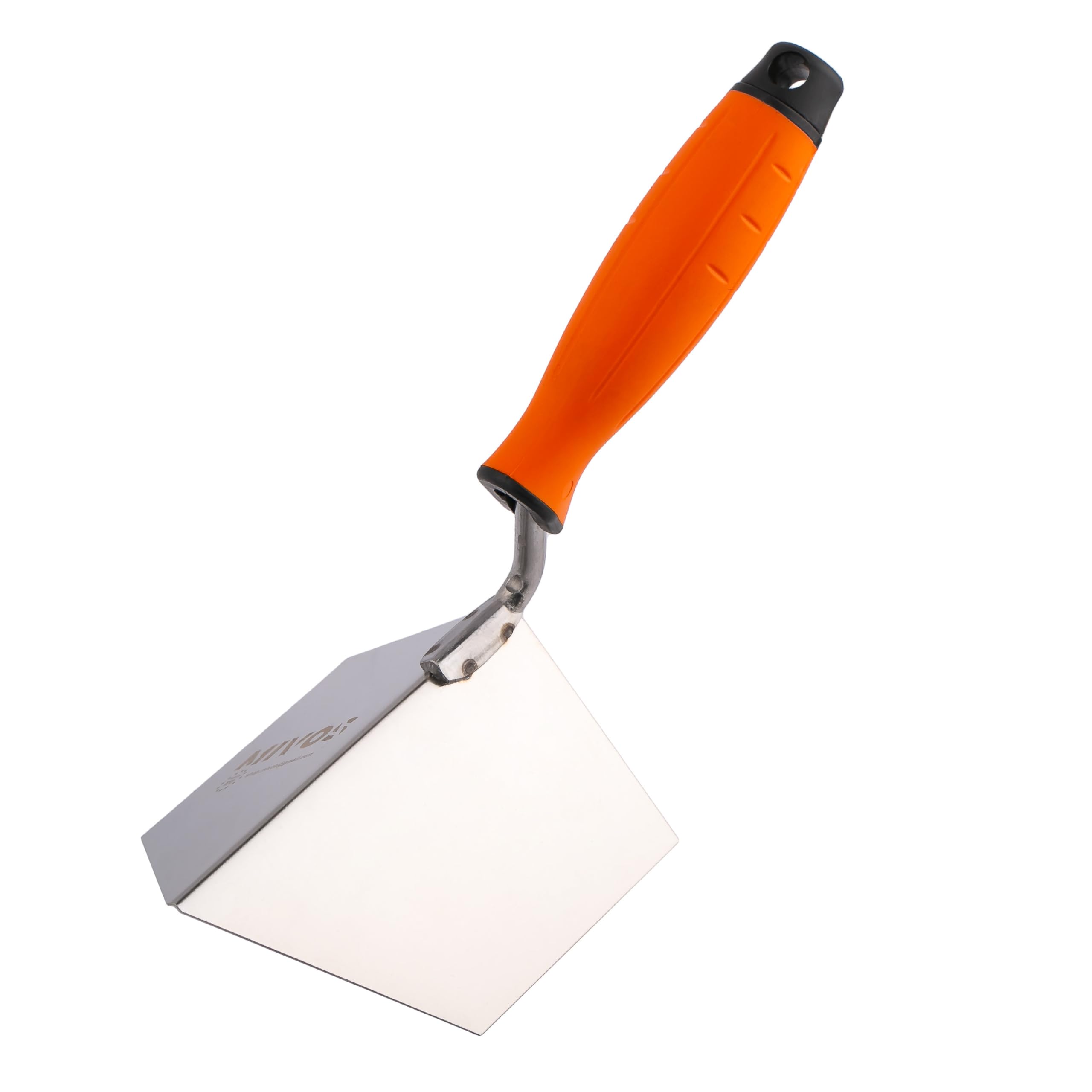 Mivos 2 x truelles d'angle inoxydables 125 x 75 mm - intérieur et truelle d'angle extérieur en acier inoxydable - intérieur et extérieur avec manche souple - Spatule - MADE IN EU