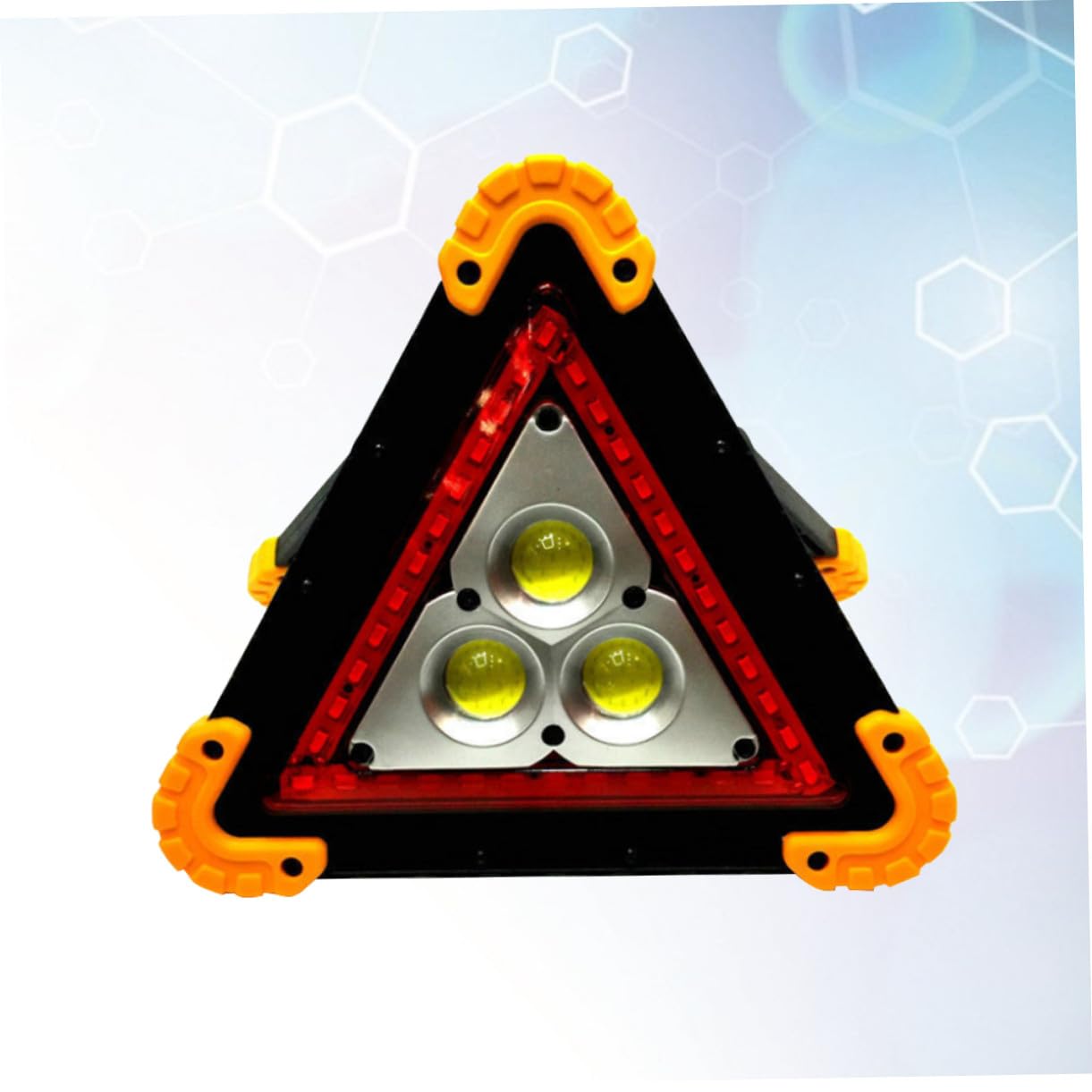 Balise Routière LED de Sécurité Triangulaire pour Voiture, sans Batterie