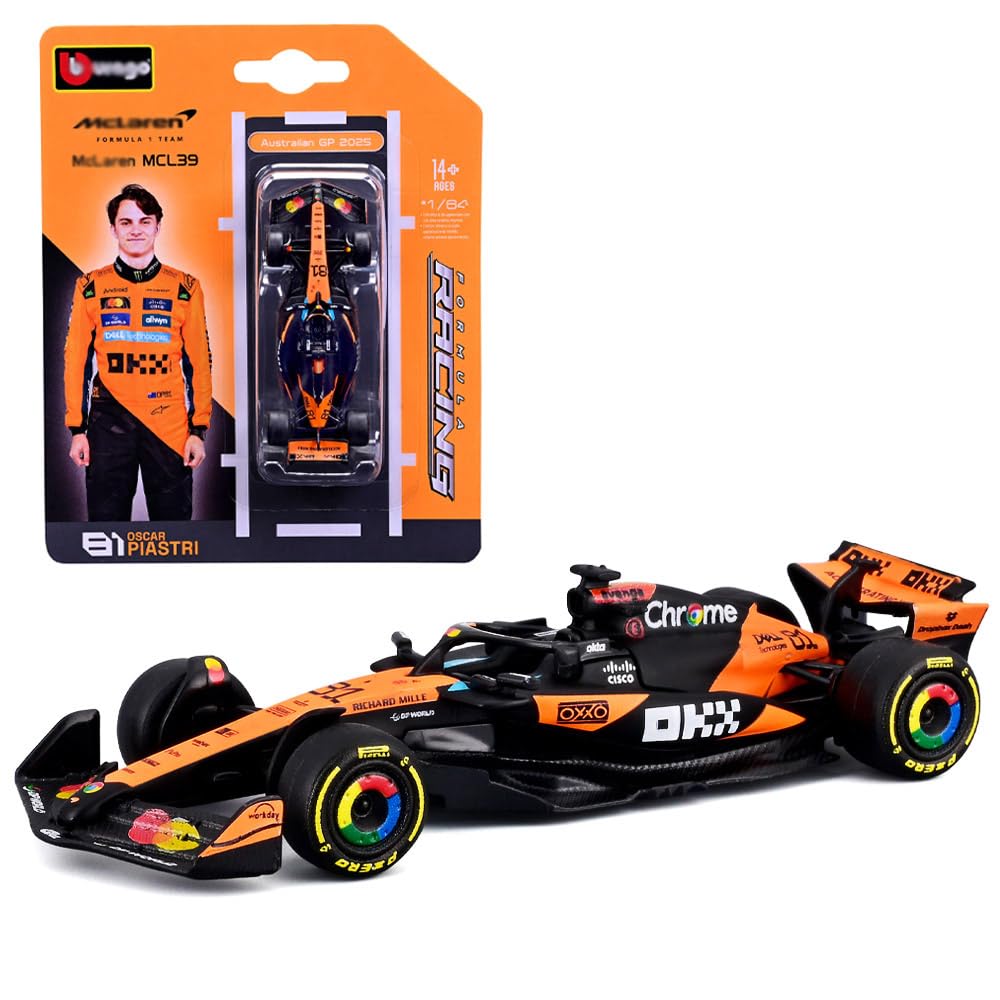 1:64 F1 Model 2025 MCL39 4# Norris 81# Model Collection Race Diecast Car (MCL39 81#)