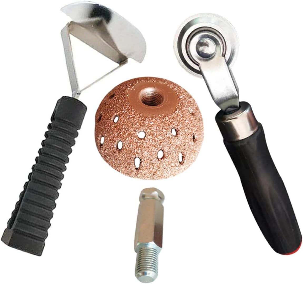 Tire Repair Tools Kit with Bowl-Shaped Grinding Head and Pressure Roller, Sturdy Construction Plastic and Metal, Compact Design for Personal Use and Unexpected Tire Repairs