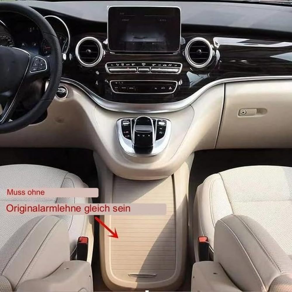 Caja de almacenamiento para reposabrazos con cargador USB e iluminación LED para organización de consola de coche