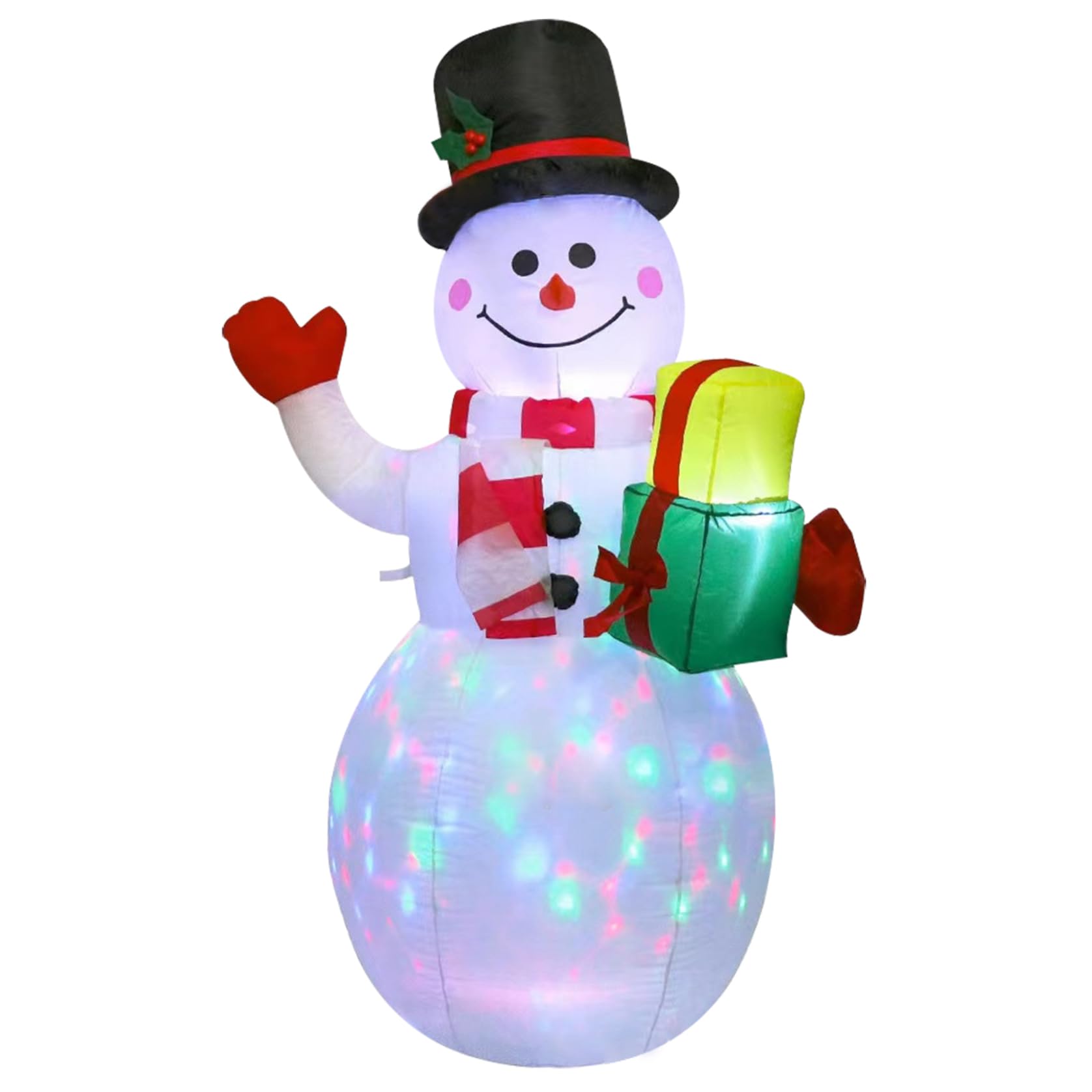 Christmas Inflatables 5 Ft Inflatable Snowman with LED Light ＆ USB Blower Xmas Blow Up Snowman Decorations for Outdoor Yard Holiday Party Garden, Christmas Inflatables