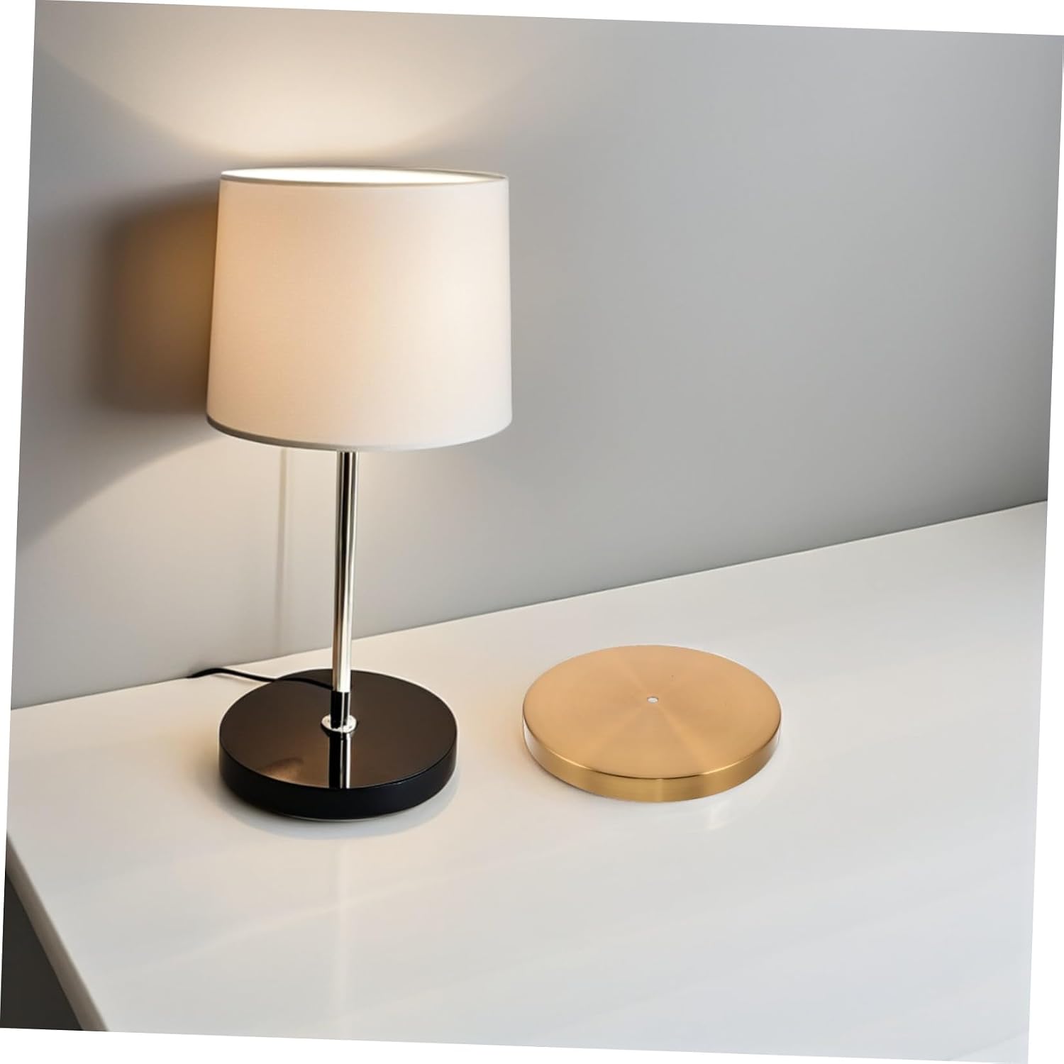 Metal Table Lamp Base Replacement 15cm 10mm Hole Golden