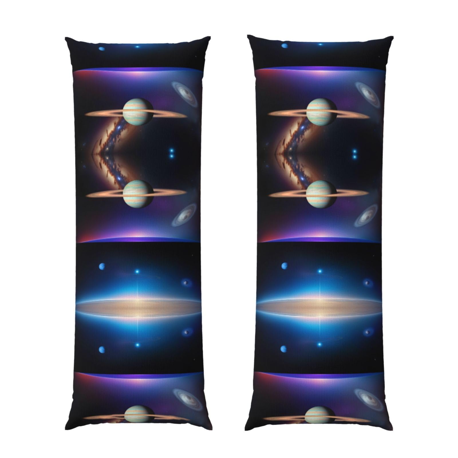 Cosmic Saturn Body Pillowcase 20x60-Ultra Soft Plush Long Pillow Cover with Hidden Zip for Sleeping