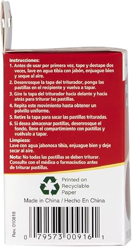 Miniatura 4 de Trituradora y amoladora Acu-Life  Tritura píldoras, vitaminas, tabletas  Hoja de acero inoxidable  Incluye recipiente de almacenamiento