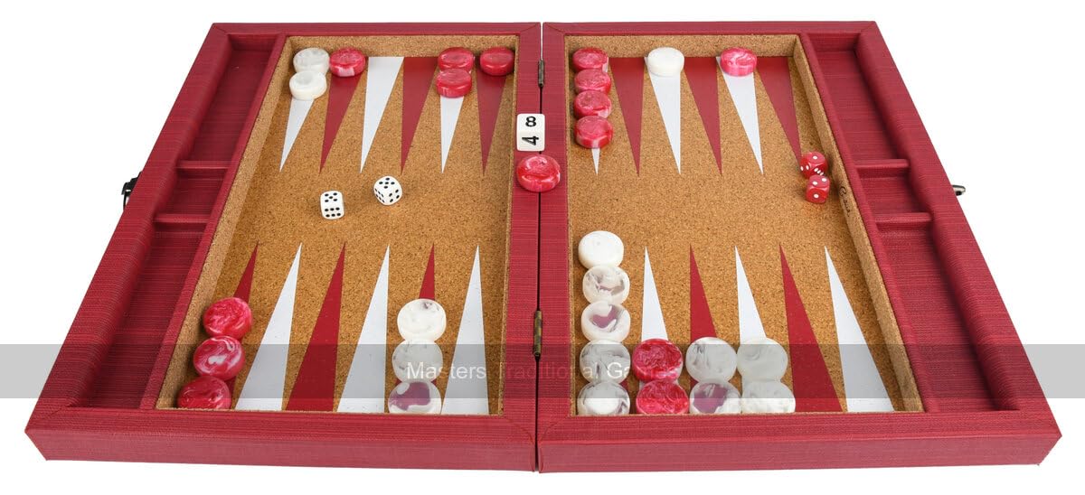 Anchor Red 13-Inch Travel Backgammon Set