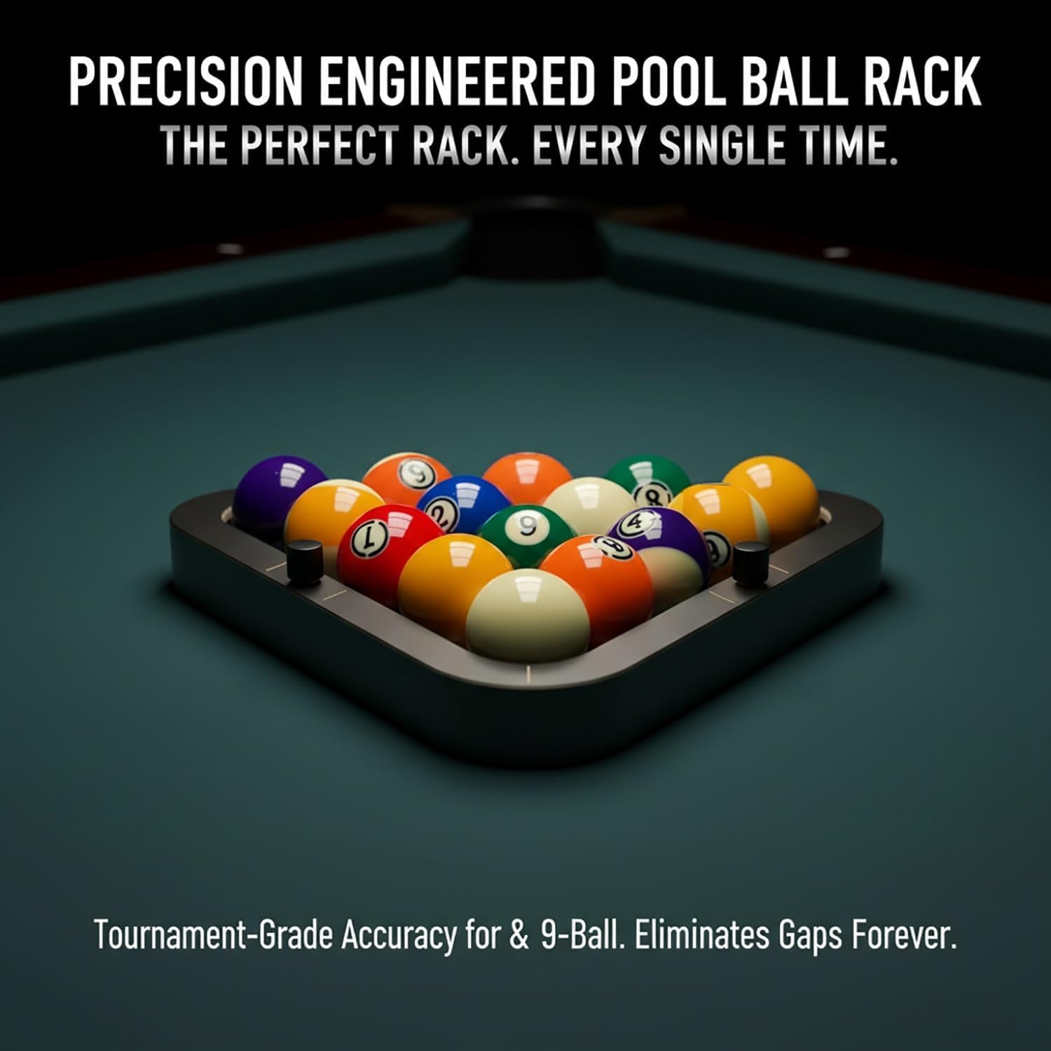 Pool Triangle Precision-Engineered Professional Billiard Rack Triangle for 8-Ball and 9-Ball Pool Game Accessories,Billiards Accessories,Pool Triangle,Pool Rack