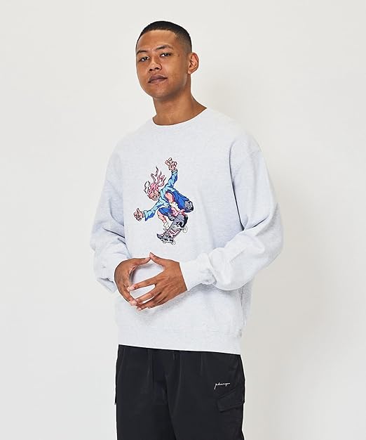 トップス XLARGE BURNING MONSTER CREWNECK KNIT XLARGE（エクストララージ）の「BURNING MONSTER CREWNECK KNIT