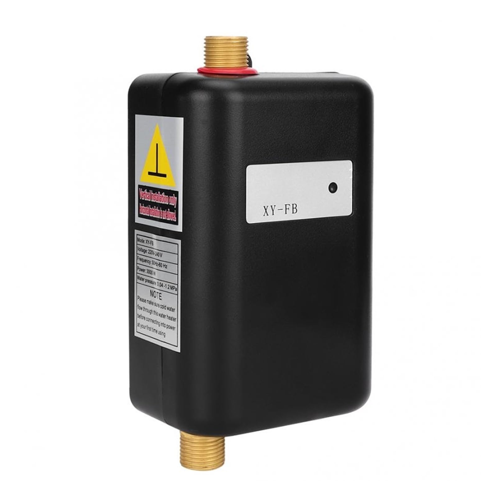 Mooilko Nero 3800W Electric Water Heater Instantaneous Tankless Instant Hot Water Heater Kitchen Bathroom Shower Flow Water Boiler Easy To Use(Nero)