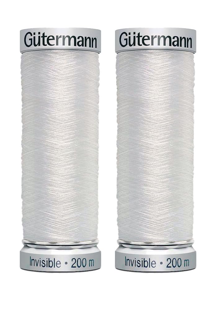 2X 200m Gutermann Sulky Invisible Thread, Clear – Bundled by GetInStyle Shop