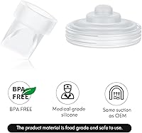 Vista 2 de 4 válvulas de pico de pato y 2 piezas de diafragma de silicona compatibles con el extractor de leche portátil Momcozy M5, piezas de repuesto