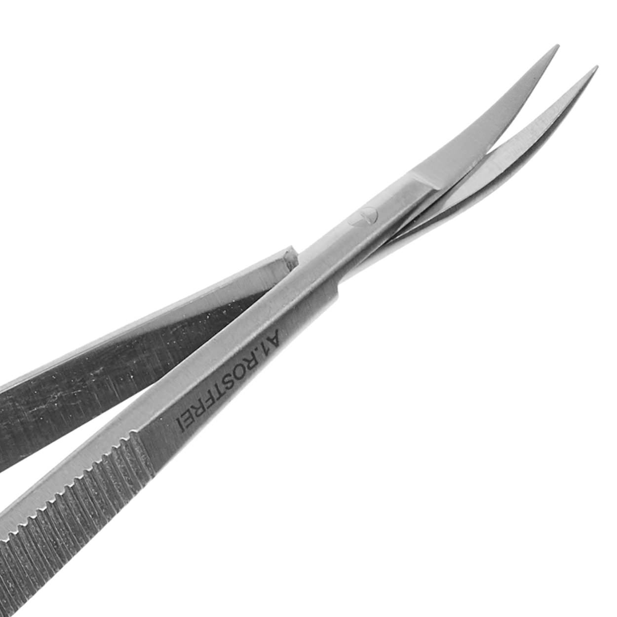 May - Mikroschere mit gebogener Schneide aus Edelstahl
