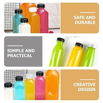 Amazon | NUOLUX 牛乳瓶 ペットボトル 350ml 保存瓶ボトル