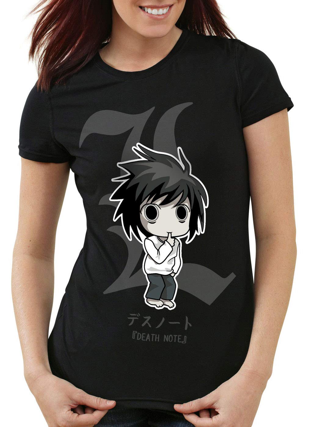 T-shirt Death Note Femme Style3 L : Motif Manga, 100% Coton, Coupe Près Du Corps, Imprimé Qualité, éco-responsable