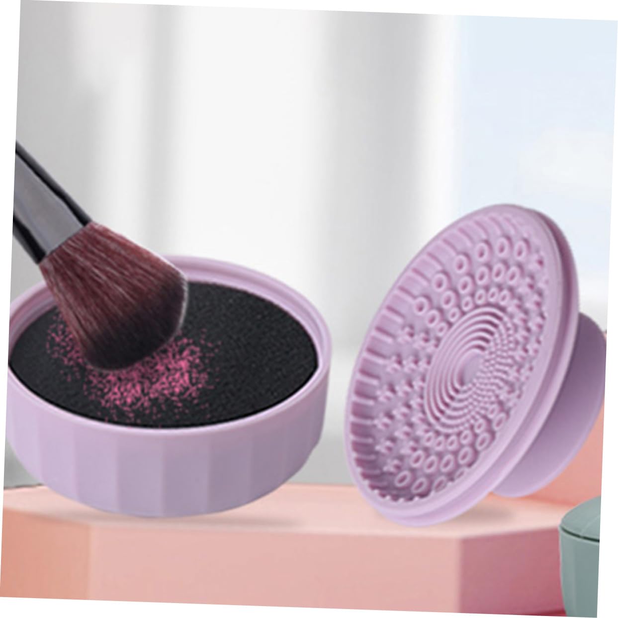ABOOFAN 4stücke Dual-use Makeup Brush Cleaning Box Reinigungstool Für Make-up Pinsel Sanfte Und Effektive Und Wiederverwendbar Für Augen Und Gesichtspinsel