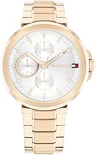 Tommy Hilfiger Women's Quartz Multifunction Watch - Stainless Steel Bracelet - 5ATM/50 Meters Water Resistance - Premium Fashion, Timeless Elegance - Gift for Her - 38mm
