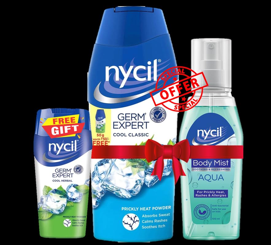 Nycil Soothing And Refreshing Body Mist Aqua 100ml Nycil Germ