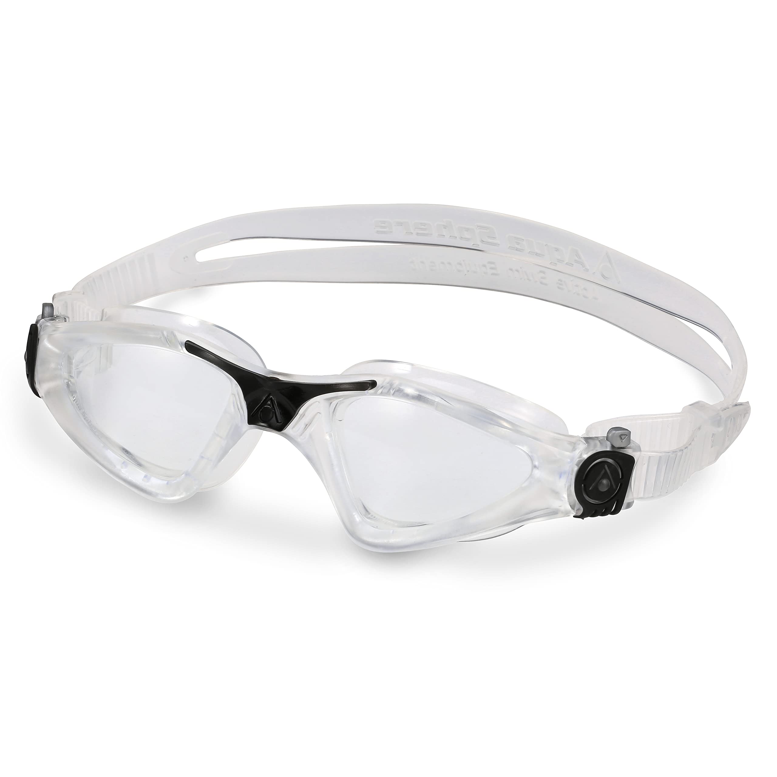 Aqua Sphere Kayenne Lunettes de natation pour adulte – Vision sans distorsion à 180 degrés, idéales pour les piscines actives ou les nageurs en eau libre | Unisexe pour adulte, verres transparents,