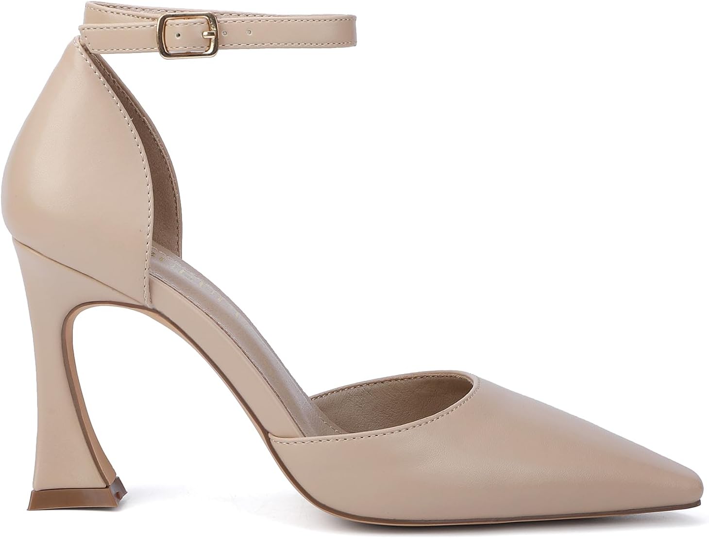 Women's 3.5In heigh Heel Pointed Closed Toe Ankle Strap Pumps Dress Shoes for Women - Image 3