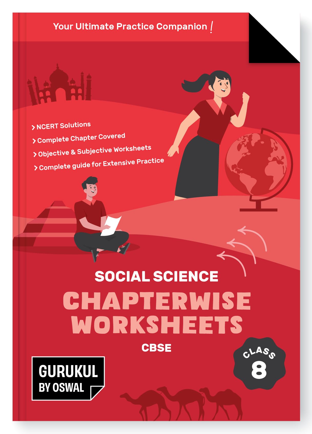 Gurukul By Oswal Social Science Chapterwise Worksheets for CBSE Class 8 Exam 2026- NCERT Solutions, Objective & Subjective Questions, Latest Syllabus Covered